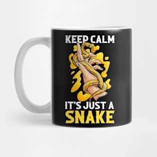 Keep Calm Its Just A Snake Funny Snake Gift Mug